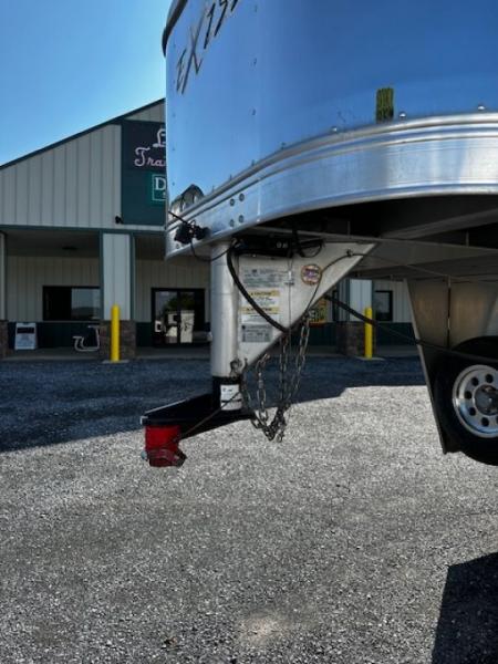 Used 2014 Exiss Trailers 7400 GN 4-H Slant Horse Trailer