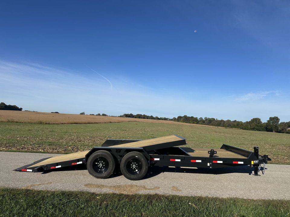 New 2026 Hillcrest Trailers 82"x22' (16'+6') 14K Tilt Equipment Trailer