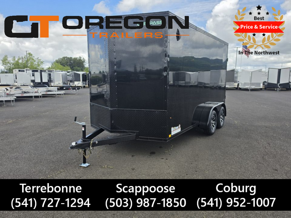 New 2026 Compass Indigo DLX 7x14 Enclosed Trailer w/ Upgrades 7K GVWR