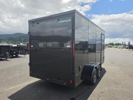 New 2026 Compass Indigo DLX 7x16 Enclosed Trailer w/ Upgrades 7K GVWR