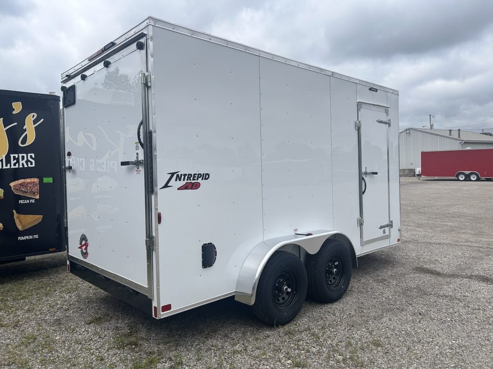 New 2027 Homesteader Trailer INTREPID 7 X 14 FT CARGO TRAILER REAR RAMP DOOR 7 FT INTERIOR POLYCORE 9950 GVWR