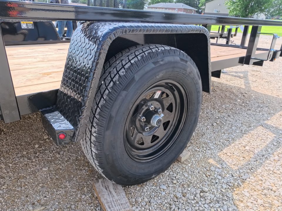 New 2026 H&H Trailers 76 x 12 Rail Side Utility Trailer with 3K Idler