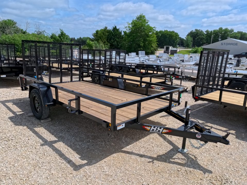 New 2026 H&H Trailers 76 x 12 Rail Side Utility Trailer with 3K Idler