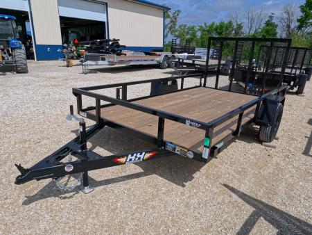 New 2026 H&H Trailers 76 x 12 Rail Side Utility Trailer with 3K Idler