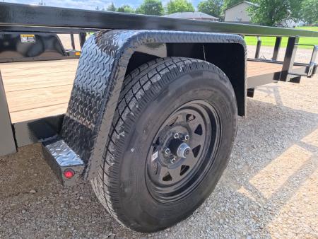 New 2026 H&H Trailers 76 x 12 Rail Side Utility Trailer with 3K Idler