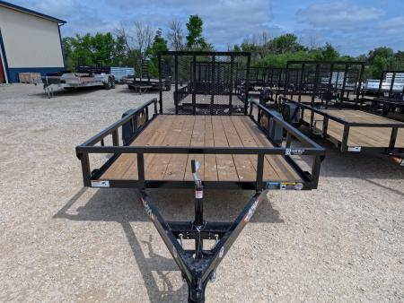 New 2026 H&H Trailers 76 x 12 Rail Side Utility Trailer with 3K Idler