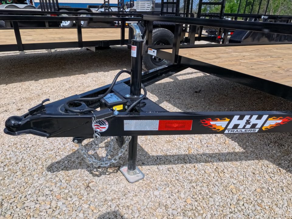 New 2026 H&H Trailers 82 x 14 Rail Side Utility Trailer with 7K GVWR , Tandem Axles, 4 Ft. Tall Ladder Style Gate w/Spring Assist