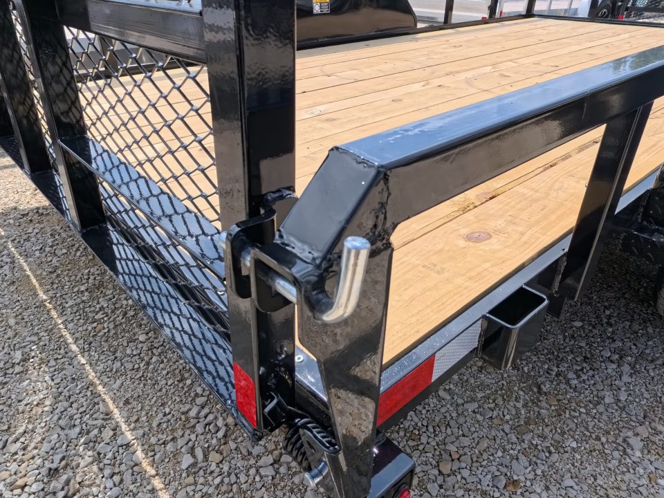 New 2026 H&H Trailers 82 x 14 Rail Side Utility Trailer with 7K GVWR , Tandem Axles, 4 Ft. Tall Ladder Style Gate w/Spring Assist