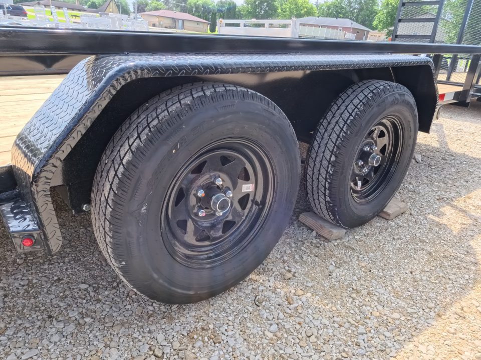 New 2026 H&H Trailers 82 x 14 Rail Side Utility Trailer with 7K GVWR , Tandem Axles, 4 Ft. Tall Ladder Style Gate w/Spring Assist