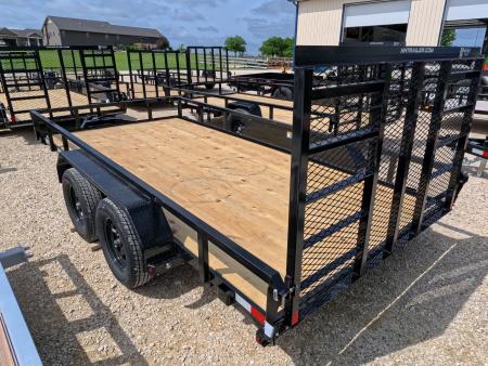 New 2026 H&H Trailers 82 x 14 Rail Side Utility Trailer with 7K GVWR , Tandem Axles, 4 Ft. Tall Ladder Style Gate w/Spring Assist