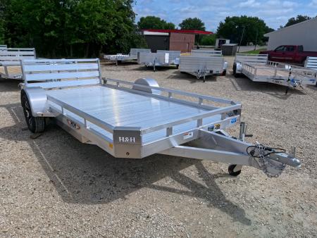 New 2026 H&H Trailers 78 x 14 Aluminum Low Side Utility Trailer with 3K Idler