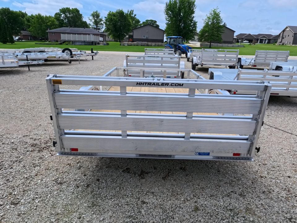 New 2026 H&H Trailers 76 x 12 Aluminum Rail Side Utility Trailer with 3K Idler and Spare Tire Mount