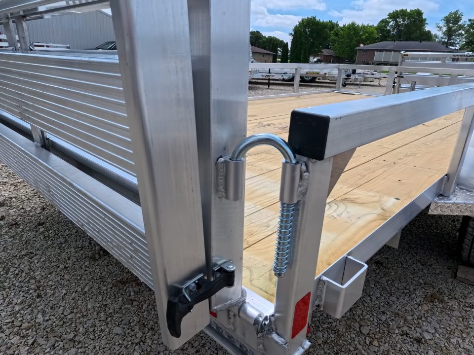 New 2026 H&H Trailers 76 x 12 Aluminum Rail Side Utility Trailer with 3K Idler and Spare Tire Mount
