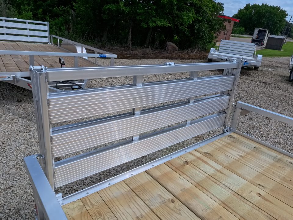 New 2026 H&H Trailers 76 x 12 Aluminum Rail Side Utility Trailer with 3K Idler and Spare Tire Mount