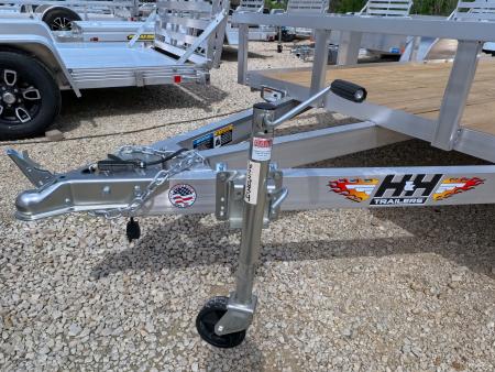 New 2026 H&H Trailers 76 x 12 Aluminum Rail Side Utility Trailer with 3K Idler and Spare Tire Mount