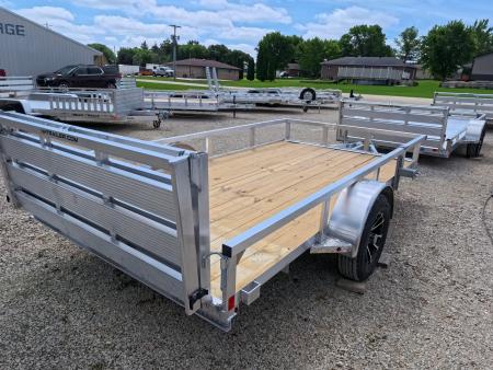 New 2026 H&H Trailers 76 x 12 Aluminum Rail Side Utility Trailer with 3K Idler and Spare Tire Mount
