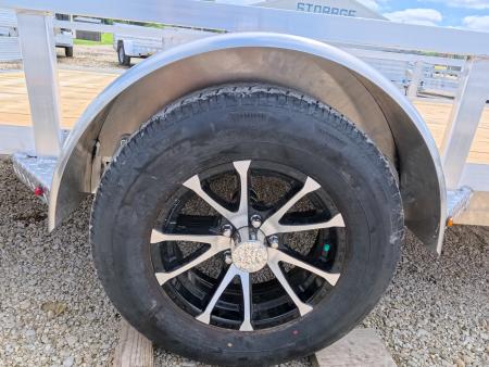 New 2026 H&H Trailers 76 x 12 Aluminum Rail Side Utility Trailer with 3K Idler and Spare Tire Mount