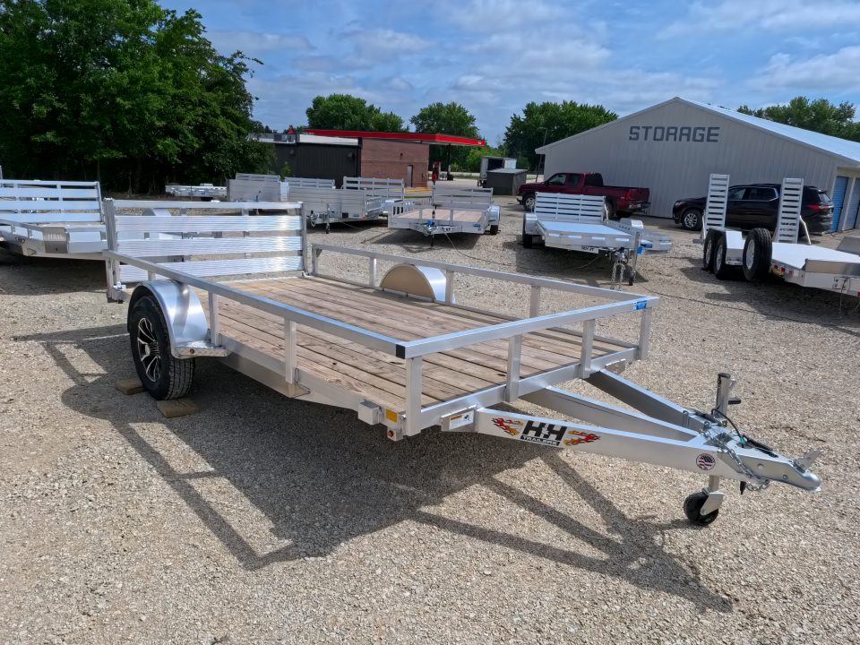 New 2026 H&H Trailers 76 x 12 Aluminum Rail Side Utility Trailer