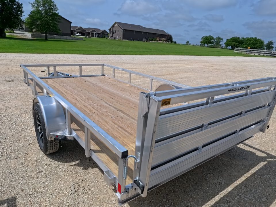 New 2026 H&H Trailers 82 x 14 Aluminum Rail Side Utility Trailer with 3K Idler