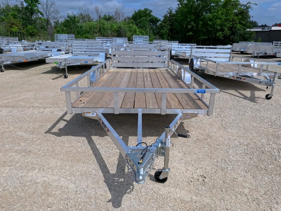 New 2026 H&H Trailers 82 x 14 Aluminum Rail Side Utility Trailer with 3K Idler