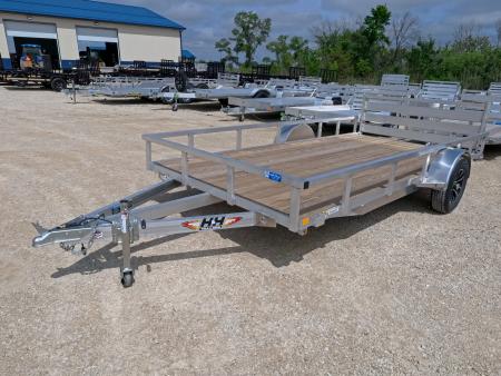 New 2026 H&H Trailers 82 x 14 Aluminum Rail Side Utility Trailer with 3K Idler