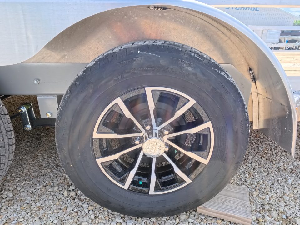 New 2026 H&H Trailers 82 x 16 Aluminum Rail Side Utility Trailer with 7K GVWR, Tandem Axles and Spare Tire Mount