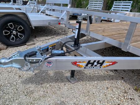 New 2026 H&H Trailers 82 x 16 Aluminum Rail Side Utility Trailer with 7K GVWR, Tandem Axles and Spare Tire Mount