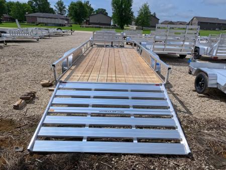 New 2026 H&H Trailers 82 x 16 Aluminum Rail Side Utility Trailer with 7K GVWR, Tandem Axles and Spare Tire Mount
