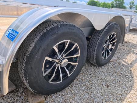 New 2026 H&H Trailers 82 x 16 Aluminum Rail Side Utility Trailer with 7K GVWR, Tandem Axles and Spare Tire Mount