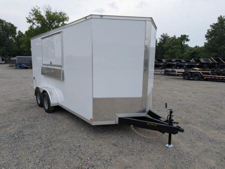 New 2026 Covered Wagon Trailers Covered Wagon 7x16 Gold Series w/ Ramp Concession LOADED
