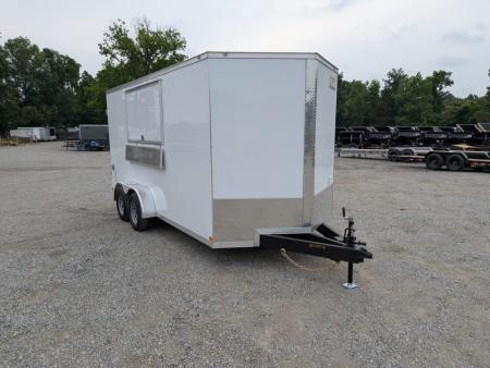 New 2026 Covered Wagon Trailers Covered Wagon 7x16 Gold Series w/ Ramp Concession LOADED