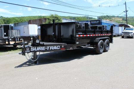 New 2026 Sure-Trac 7x14 15.4K Pro Series I-Beam Telescopic Dump Trailer