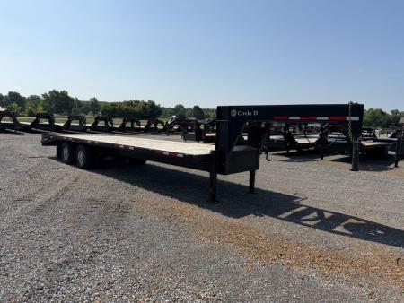 Used 2021 Circle D 102 X29' 22K Gooseneck Flatbed Trailer