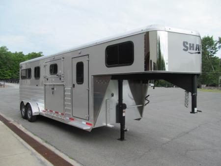 New Shadow Pro Series 2 Plus 1 Gooseneck w/ Dressing Room Horse Trailer