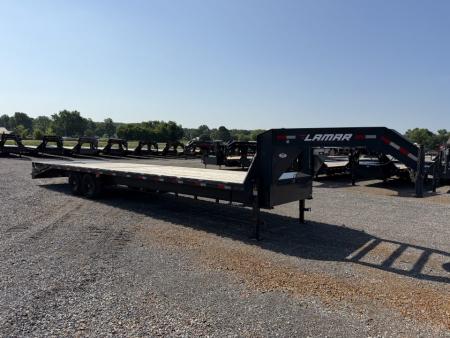 Used 2022 Lamar 102  x 30' 14k Gooseneck Flatbed Trailer