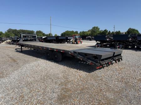 Used 2022 Lamar 102" x 30' 14k Gooseneck Flatbed Trailer