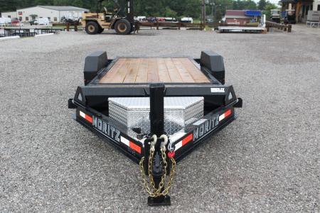 New 2026 Moritz 7' x 16' + 4' Low Pro - Gravity Tilt - Tilt Trailer - 14000# GVW