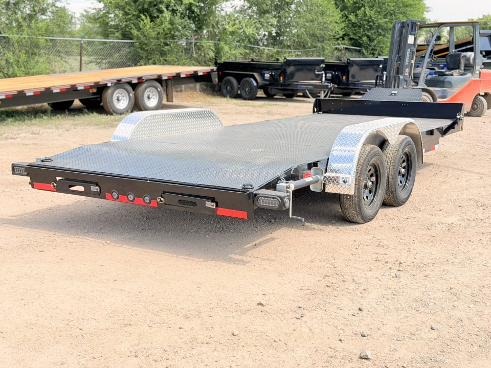 New 2026 Load Trail 7-18 Steel Deck Car Hauler W/ Aluminum Fenders 7K GVWR