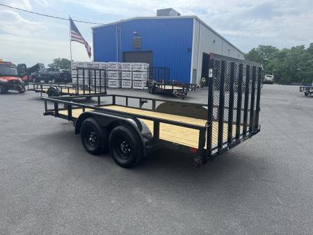 New 2027 Big Tex Trailers 70PI-14R1A-4PBK-BRK2 7X14TA Utility Trailer