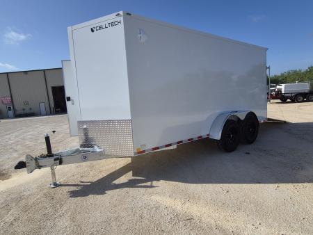 New 2026 Cell-Tech Trailers 7x 16 14K Enclosed Trailer w/ Ramp Door