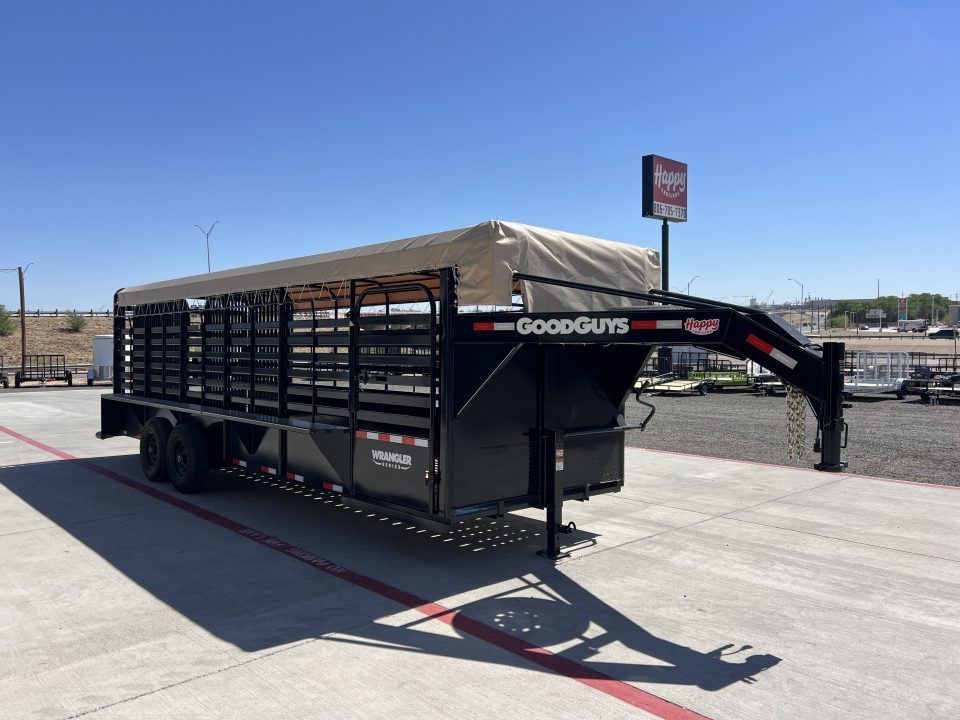 New 2027 Good Guys 6'8"x24' GN Bar Top Livestock Trailer - Wrangler