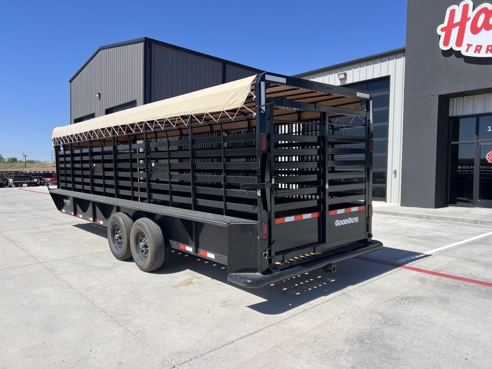 New 2027 Good Guys 6'8"x24' GN Bar Top Livestock Trailer - Wrangler