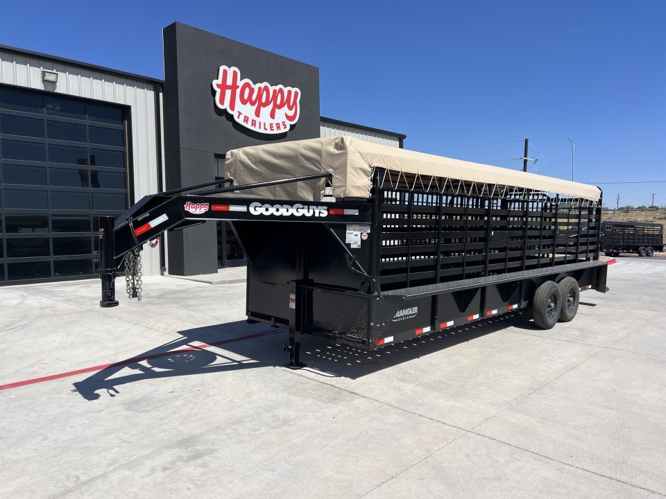 New 2027 Good Guys 6'8"x24' GN Bar Top Livestock Trailer - Wrangler