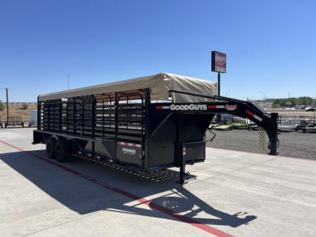 New 2027 Good Guys 6'8"x24' GN Bar Top Livestock Trailer - Wrangler