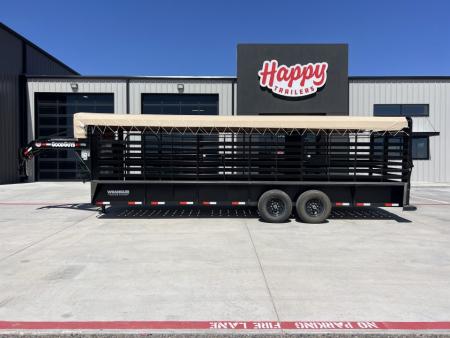 New 2027 Good Guys 6'8 x24' GN Bar Top Livestock Trailer - Wrangler