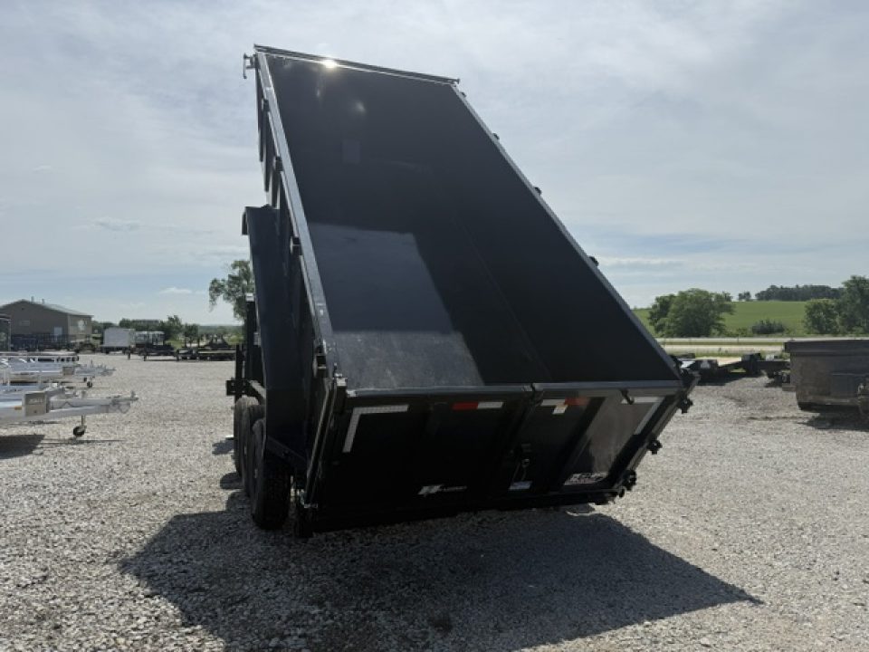 New 2026 Hillcrest Charcoal 7'x16' 21k Triple Axle Gooseneck 40" Side Dump Trailer