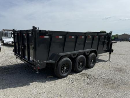 New 2026 Hillcrest Charcoal 7'x16' 21k Triple Axle Gooseneck 40" Side Dump Trailer