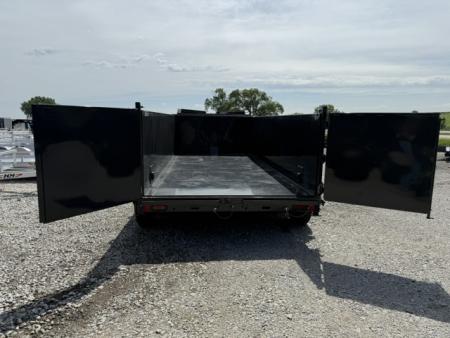 New 2026 Hillcrest Charcoal 7'x16' 21k Triple Axle Gooseneck 40" Side Dump Trailer
