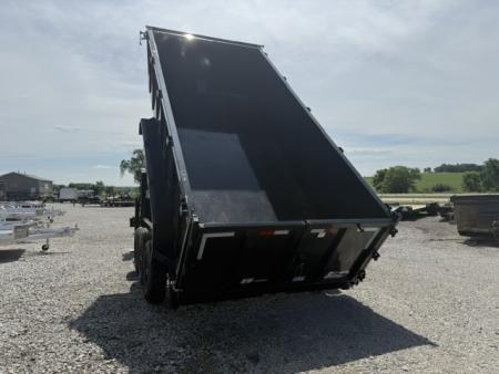 New 2026 Hillcrest Charcoal 7'x16' 21k Triple Axle Gooseneck 40" Side Dump Trailer