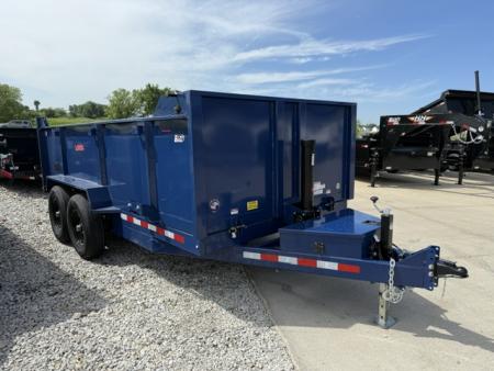 New 2026 Watchdog Blue 7'x14' 14k Bird Dog 36" Side Dump Trailer